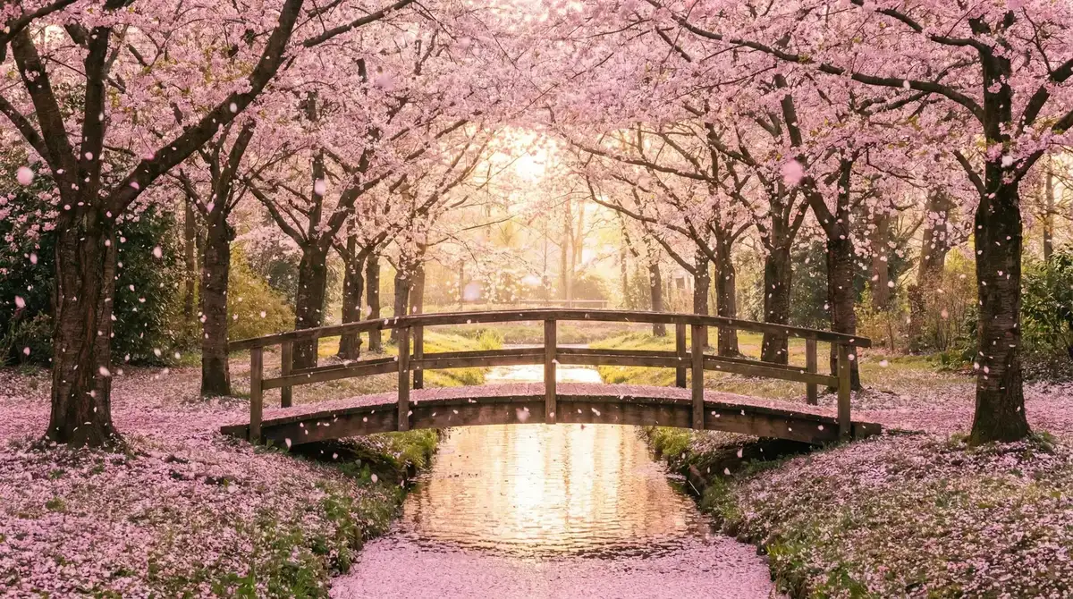 樱花桥畔 - 三级黄艳床上视频 唯美风景
